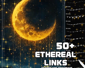 Ethereal Links Brush Set for Procreate: Celestial Chain & Starry Night Effects (Digital Download)