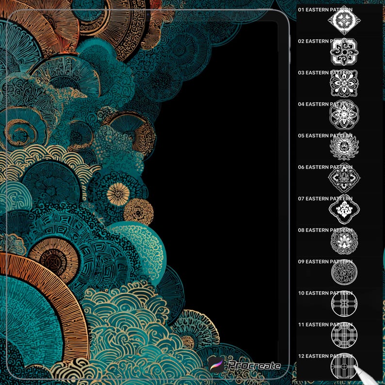 Eastern Elegance Procreate Brush Set | Traditional Chinese Patterns ...