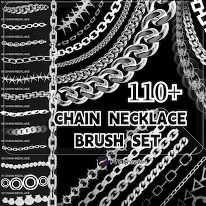 Procreate Chain & Necklace Brush Set: 110+ Realistic Jewelry Brushes (Digital Download
