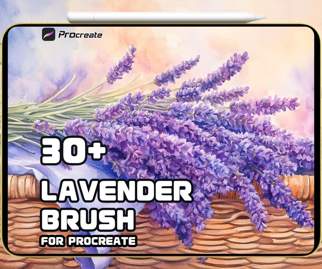 Lavender Brush Set for Procreate | Floral Digital Brushes for Painting ...