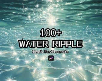 Procreate Water Ripple Brush Set: 100+ Realistic Texture Brushes (Digital Download)