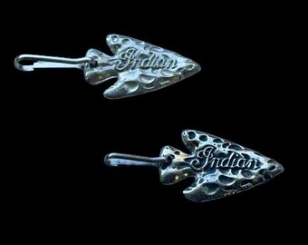 Kleiner Indian Motorrad Logo Pfeilspitze Reissverschlussanhänger