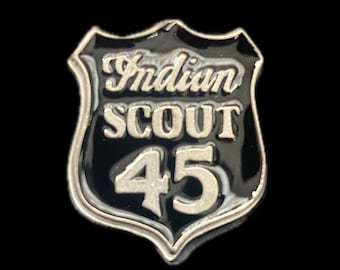 Indian Scout Motorcycle Lapel Pin - Solid Pewter