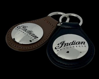 Indian Motorcycle Rider Script Key Fob