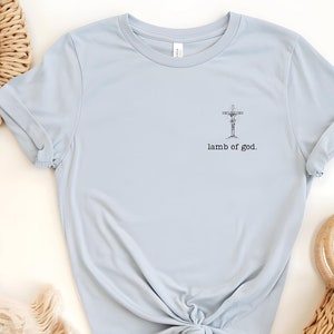 Minimalist Lamb of God Unisex Soft T-Shirt, Faith Shirt, Christian Tee, Casual Wear, Gift for Believers, Spiritual Fashion