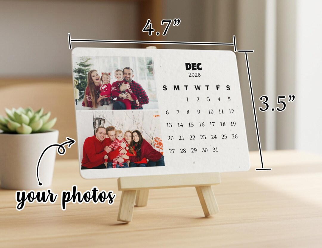 Buy Custom 2026 Plantable Seed Paper Calendar | Eco-friendly Desk ...