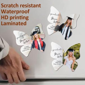 Aimants pour l'obtention du diplôme de la promotion 2025/Aimants photo personnalisés pour l'obtention du diplôme/Cartes d'invitation à la fête des diplômés/Cadeaux de remise des diplômes pour les invités