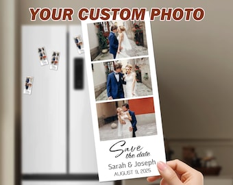 Photo Save the Date Magnet for Wedding Inivitation/Save the Date Photo Strip Magnets with Free Envelopes/Personalized Wedding Fridge Magnets