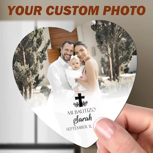 Personalized Baptism Party Magnet Favors, Christening Favors, First Communion Mi Bautizo, Baptism Souvenir, Christening Favor, Cross Magnet