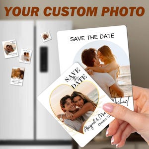 Custom Photo Save The Date Magnets, Bulk Wedding Favors, Custom Magnet Wedding Invitations, Wedding Save Our Date Card with FREE Envelopes