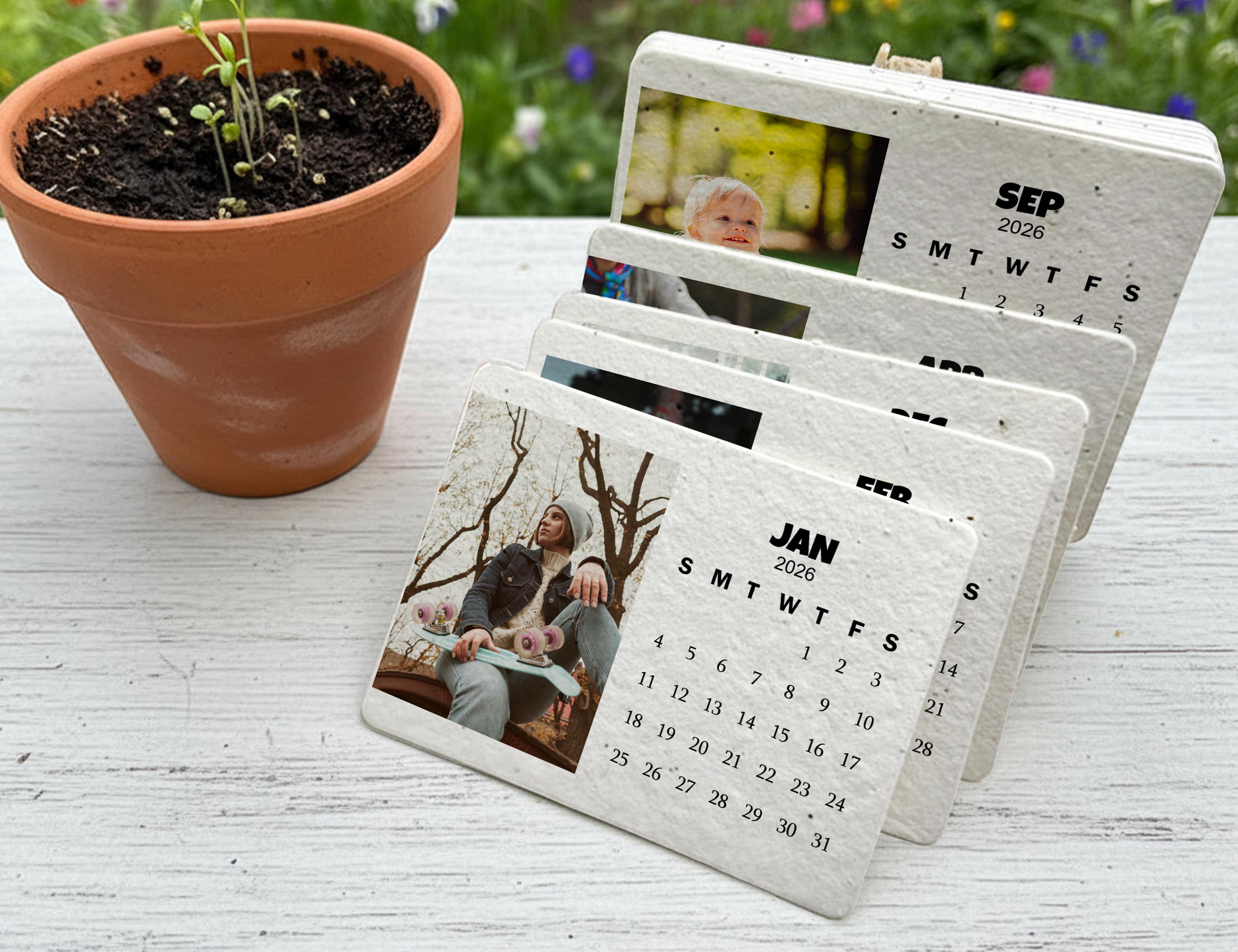 2026 Plantable Seed Paper Calendar • Custom Eco-friendly Gift ...