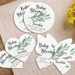 Plantable Baby Shower Seed Paper/Personalized Baby Shower Favors in Bulk/Baby Blooming Favors/Wildflower Seed Paper/Eco Gift For Baby Shower
