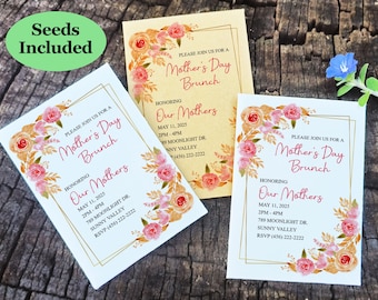 Personalized Mothers Day Gift/Happy Mother’s Day Seeds Packets Favors/Celebrate Mom Gifts/Mother's Day Church Gift/Church Mother's Day Gifts