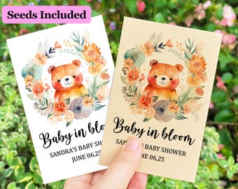 Baby In Bloom Wildflower Seed Packet/Baby Shower Seed Packets/Flower Seed Envelopes for Baby Shower/Personalized Gift for Baby/Floral Favors