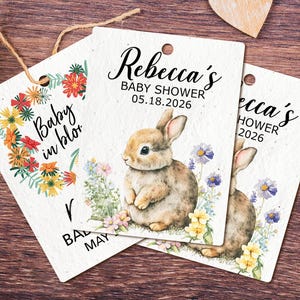 Baby Shower Favors For Guests Bulk/Baby in Bloom/Wildflower Seed Paper/For Boy Girl or Gender Neutral/Plantable Seed Papers/Thank you Gift