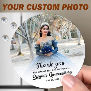 SALE Custom Sweet 16 Favors Personalized Quinceañera Photo Magnets Mis Quince Anos Magnet Birthday Guest Gift Bulk Quinceañera Party Favors