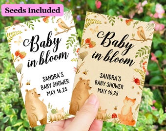 Baby Shower Seed Packets/Baby Shower Favors for Guests/Party Favors/Wildflower Seed Packets/Baby in Bloom/Flower Seed Envelopes/Custom Favor