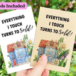 Personalized Realtor Gifts for Agents, Realtor Seed Packets Favor, Real Estate Gifts, Realtor Closing Gift, Everything I Touch Turns to Sold