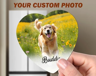Photo Magnets for Pet Lover Gifts Custom Pet Photo Magnet Personalized Picture Magnets Heart Shape Fridge Magnets Gift Cute Animal Magnets