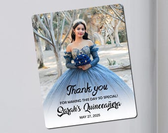 Gepersonaliseerde Quinceañera-fotomagneten Bulk Quinceañera-feestgunsten Sweet 16-cadeaus Mis Quince Anos-gunsten Verjaardagscadeaus Sweet 15-gunsten