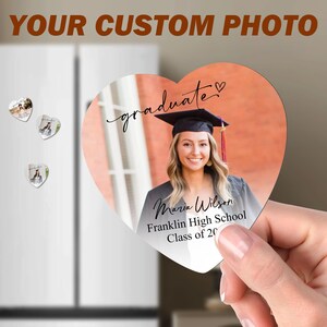 Graduation Photo Magnet Favors/Personalized Fridge Magnet with Graduation Photo/Class of 2025/Graduation Party Favors/High School Graduation