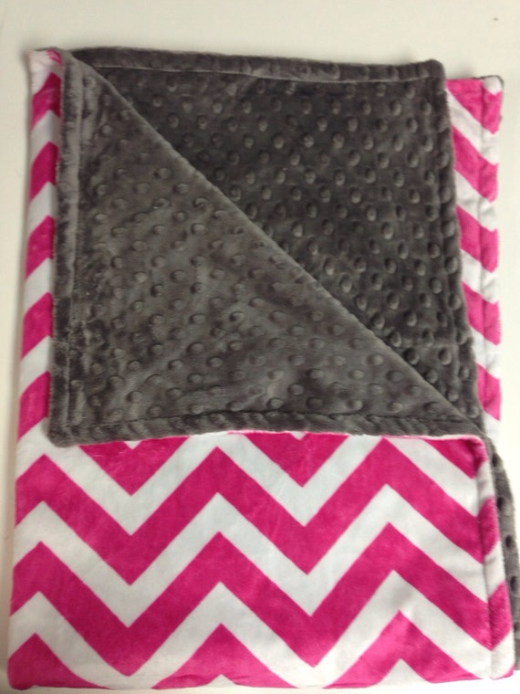 Items similar to Monogrammed double sided Minky Blanket on Etsy