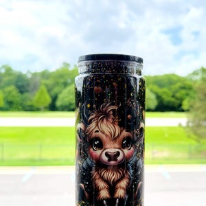 Highland cow Tumbler,highland cow gift,iced coffee cup,cute cow tumbler,cowgirl gift,custom Snowglobes, gifts for birthday,