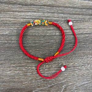 Tibetan Buddhist Handmade Lucky Rope Knots Bracelet, lucky knots bracelet for Men & Women, Red String Braided, Protection and Luck
