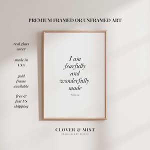 Christian Nursery Wall Art, Bible Verse Print for Baby Room, Neutral Religious Baby Decor, Psalm 139 Poster, Baby Girl or Boy Gift 42