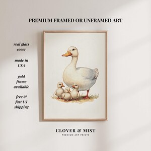 Vintage Duckling Nursery Print: Neutral Farm Animal Wall Art 66