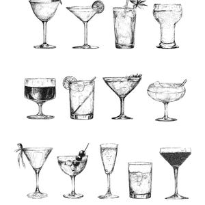 Signature Cocktail Sign: Wedding Bar Menu, His & Her Drinks (Editable Canva Template) image 4