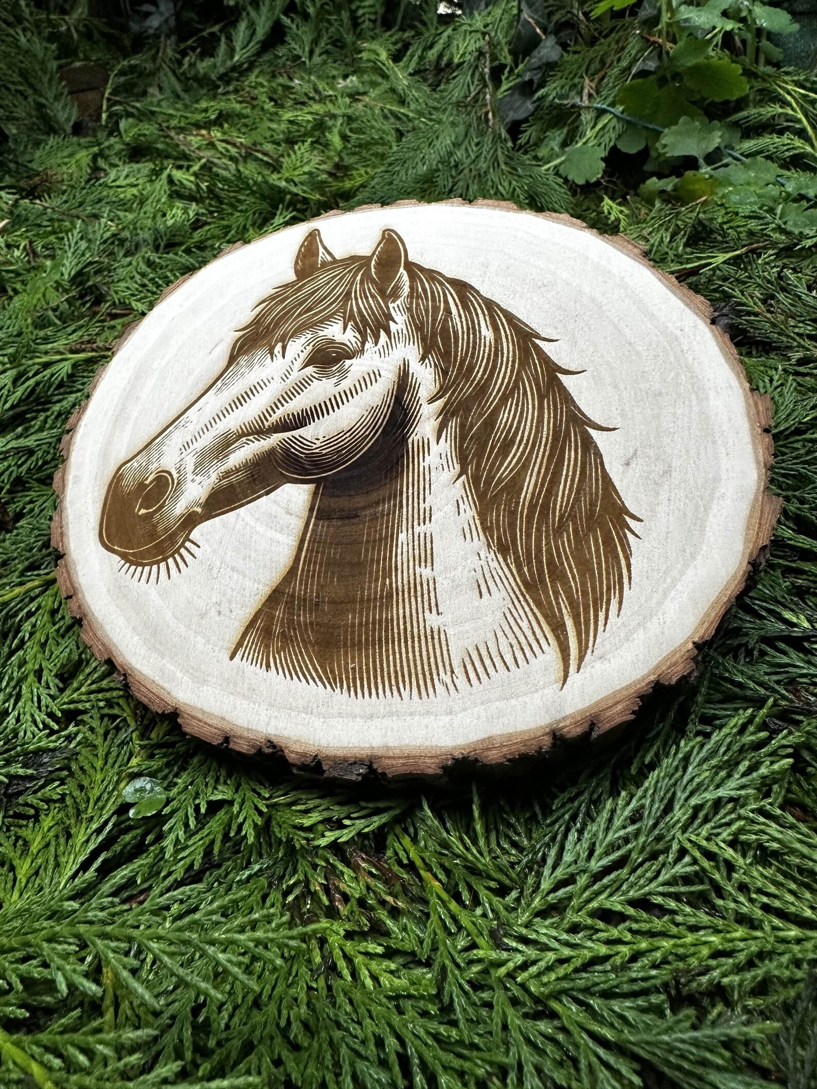 Dessous de plat cheval en bois massif - Vue 2
