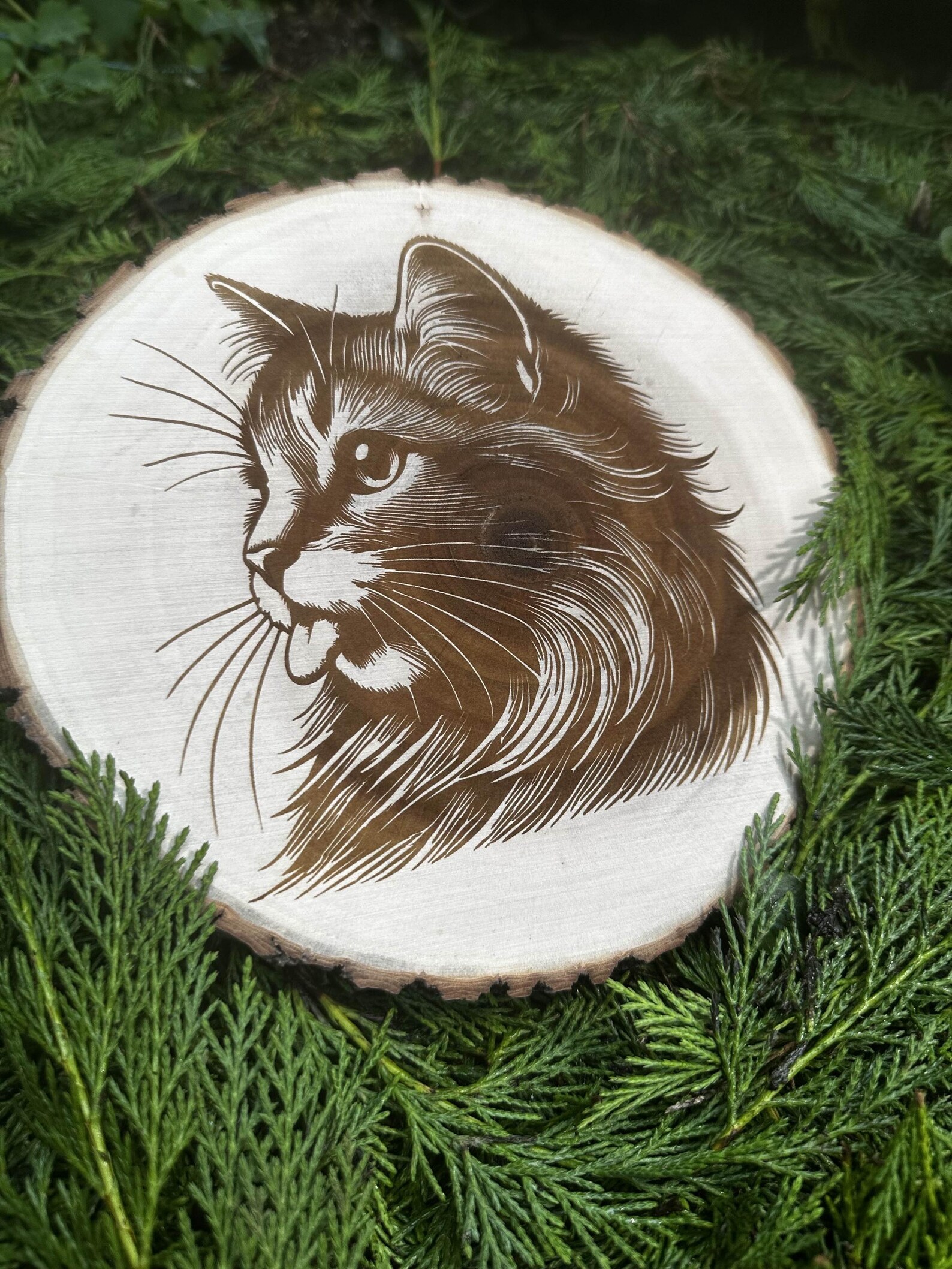 Dessous de plat chat en bois massif - Vue 2