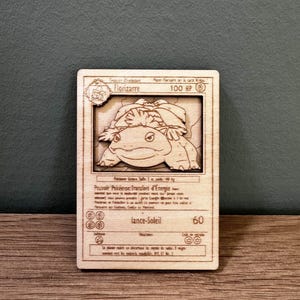 florizarre en Bois 3D – Pokémon - Décoration originale - Idée cadeau Pokémon - Décor geek - Objet de collection