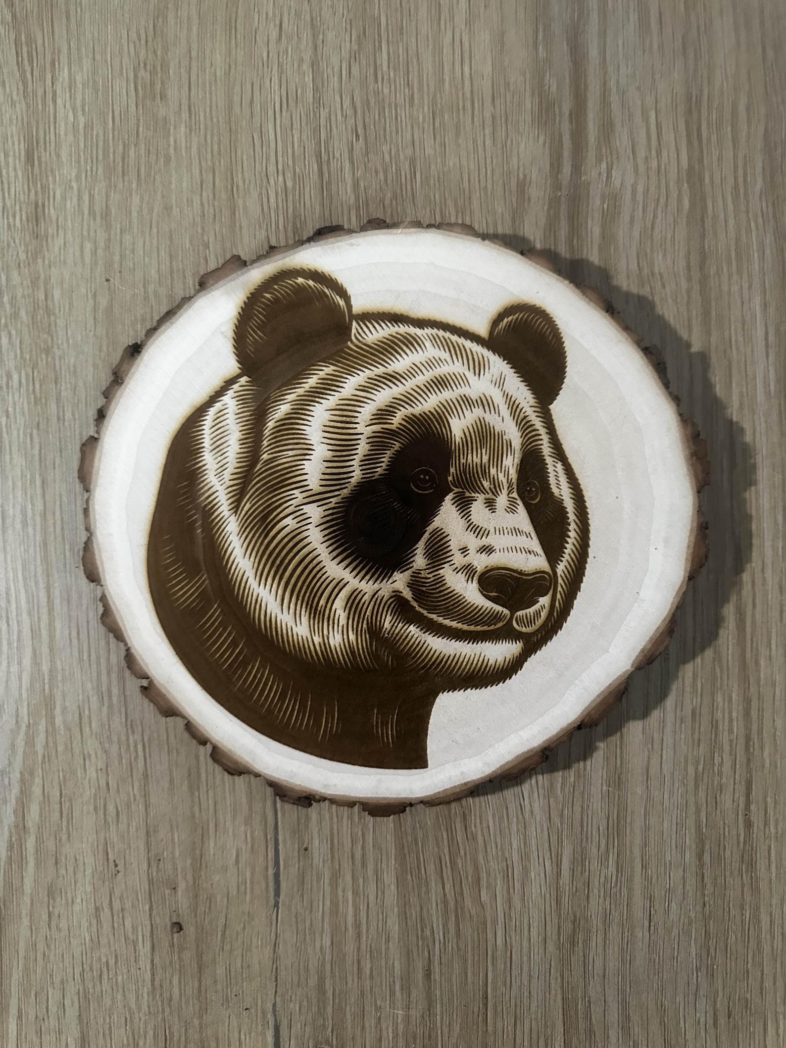 Dessous de plat panda en bois massif - Vue 3