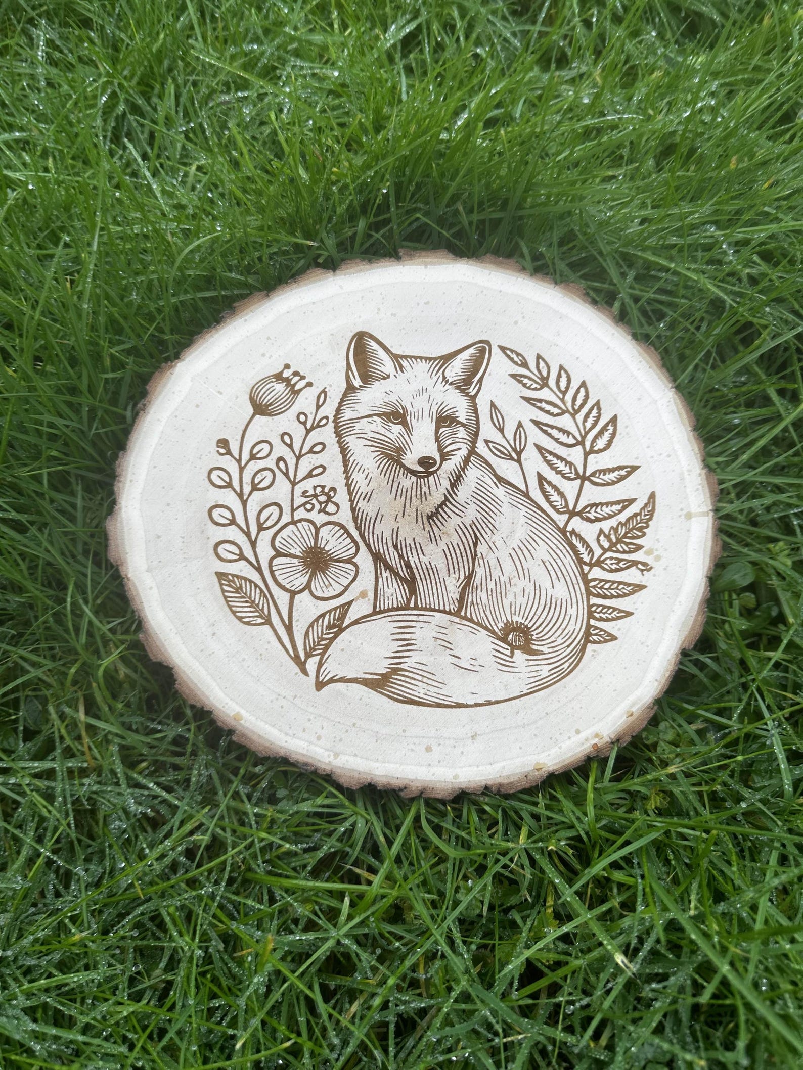 Dessous de plat renard en bois massif - Vue 3
