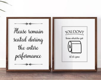 funny bathroom art set funny bathroom prints please remain seated toilet sign funny bathroom sign kids bathroom art water closet - Funny Bathroom Art funny bathroom art set funny bathroom prints please remain seated toilet sign funny bathroom sign kids bathroom art water closet - Funny Bathroom Art