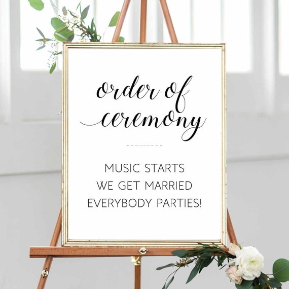 Order of Ceremony Printable Wedding Sign Music Starts We Get - Etsy Ireland Order of Ceremony Printable Wedding Sign Music Starts We Get - Etsy Ireland