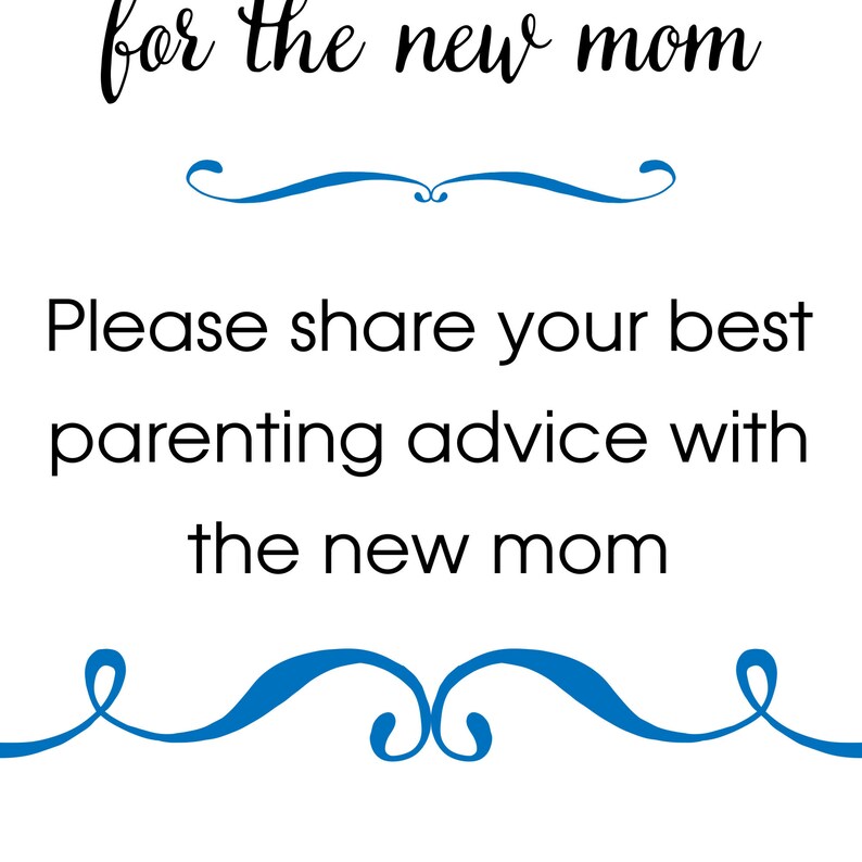 Words Of Wisdom for the New Mom Baby Shower Advice Sign Etsy España