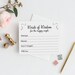 Words Of Wisdom Printable Wedding Advice Cards, Wedding Guest Book