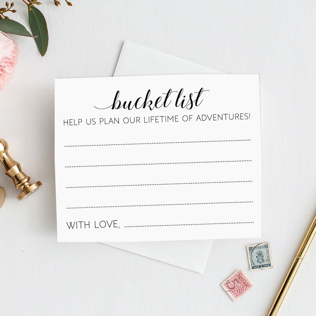 Wedding Bucket List Cards Bucket List Wedding Cards Cards Etsy