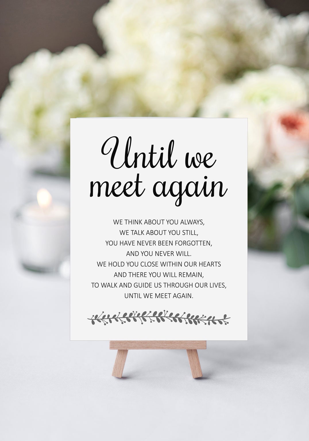 Until We Meet Again Memorial Poem Printable Wedding Etsy Ireland