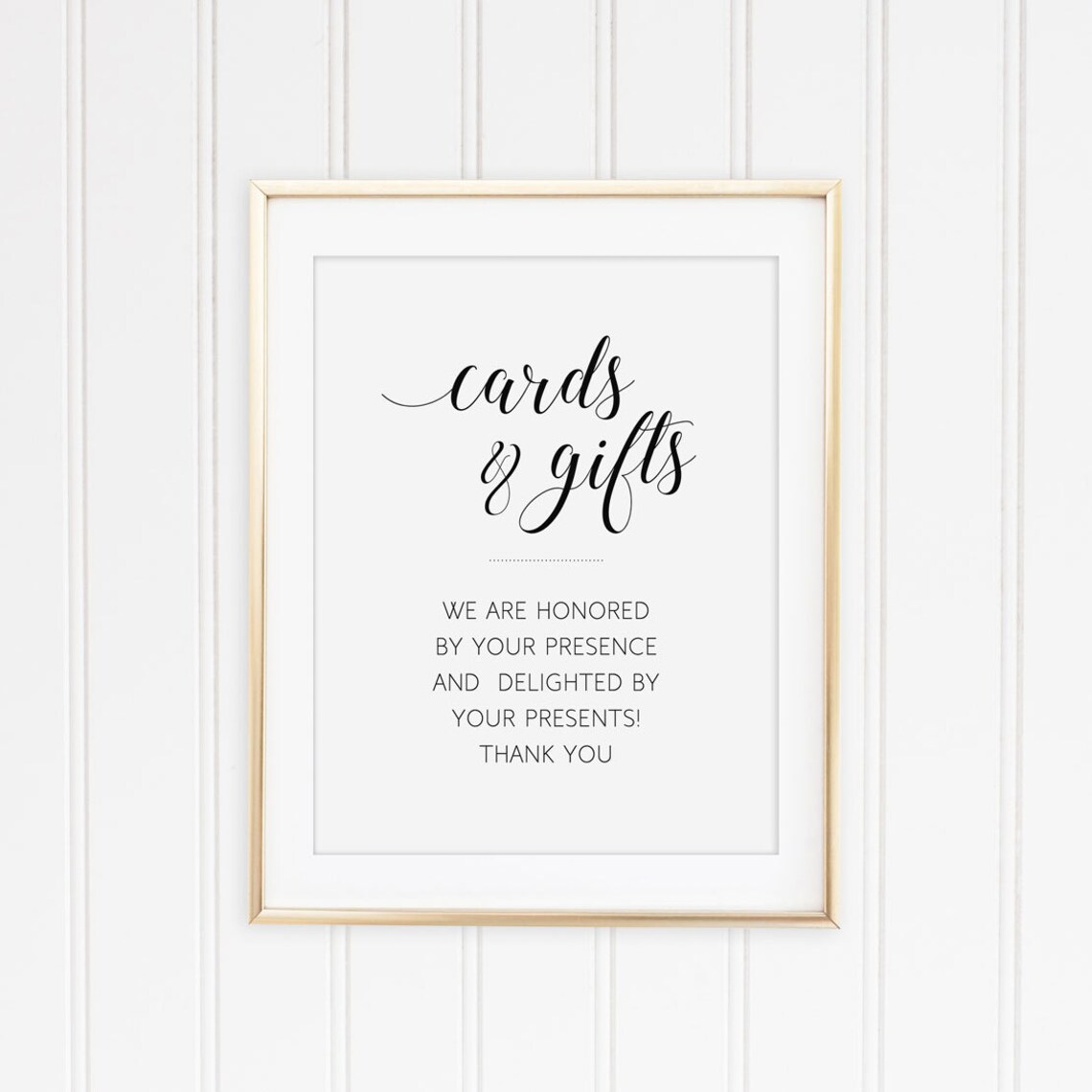 Cards and Gifts Wedding Sign Elegant Gift Table Sign Etsy