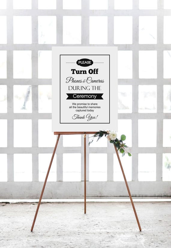 printable unplugged wedding sign no cell phones or cameras during ceremony no cell phone sign printable