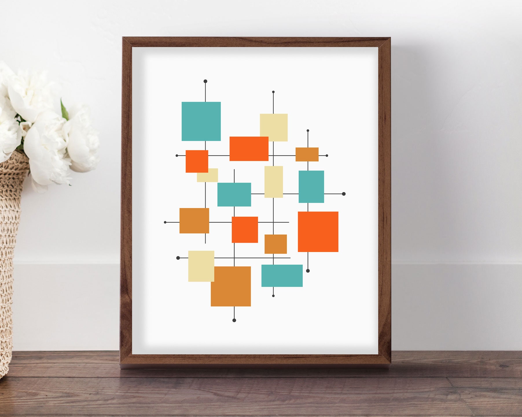 Mid Century Modern Art Retro Decor Ideas Mid Century Wall | Etsy