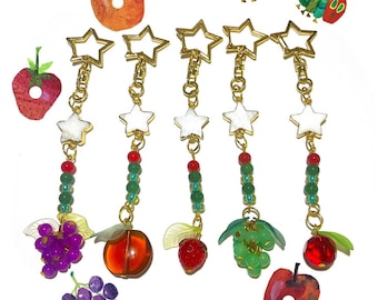 The Very Hungry Caterpillar Keychains | Handmade | Aesthetic | Whimsy | One of a Kind