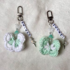 shinee butterfly crochet keychain | shawol kpop stay bag charm