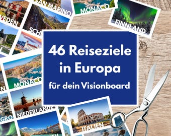 60 minimalistische Vision Board Sprüche in 2 Farben & Größen als PDF, Deutsch, Sofort-Download zum Ausdrucken + Basteln, Digitaler Download
