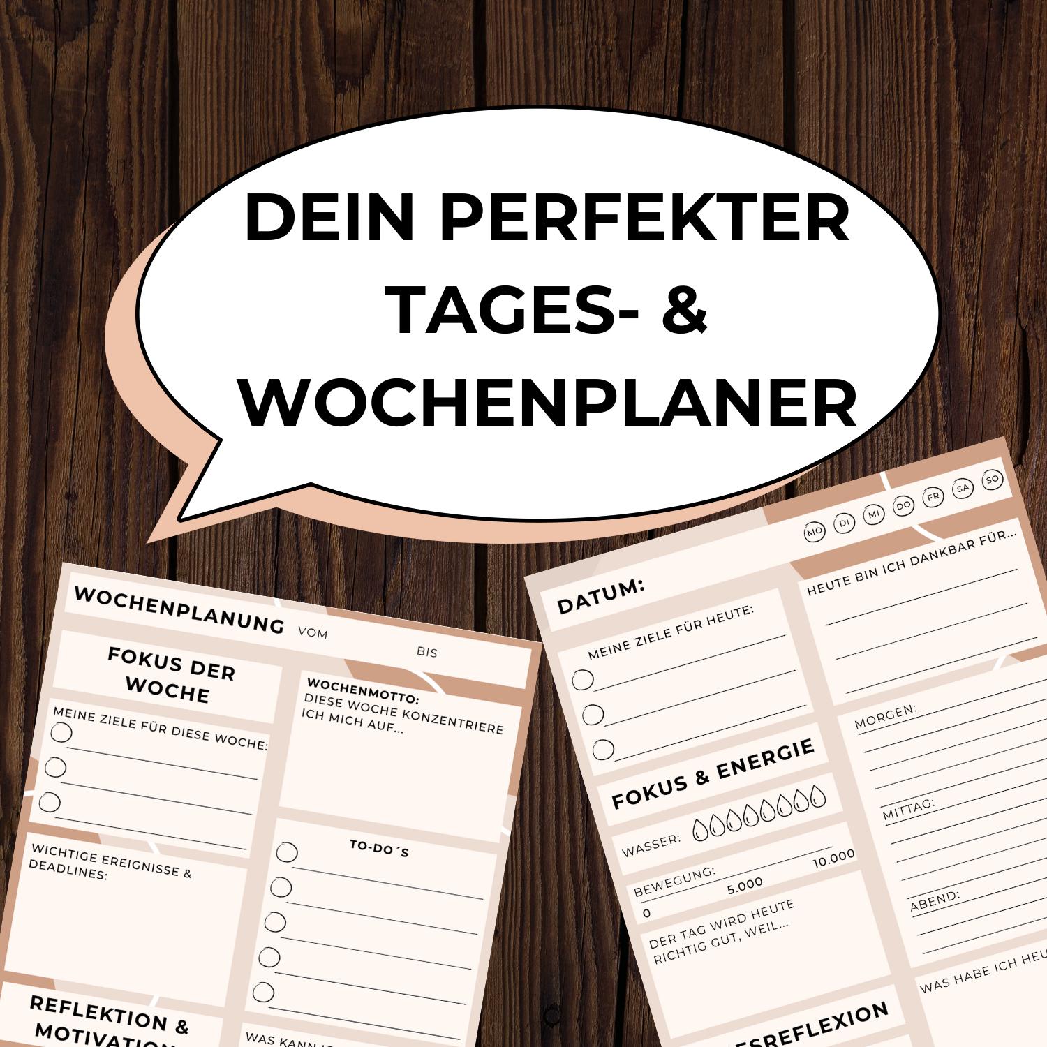 Motivationsplaner Mit Anleitung | Tages- & Wochenplaner | Dein Must-have  Für Mehr Klarheit, Fokus Und Persönliche Entwicklung | Erfolgsplan - Etsy