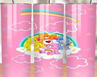 Care bear Cartoon Characters 20oz Tumbler Png, Cartoon Bears Tumbler 20oz Png, Cartoon 20 oz Tumbler Wrap, Movie Characters 20 oz